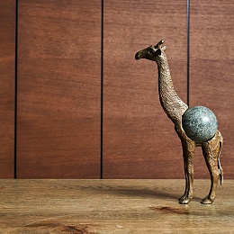 Sculpture in bronze and serpentineYaspis