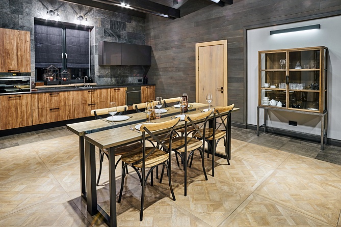 Coziness of the loft kitchen